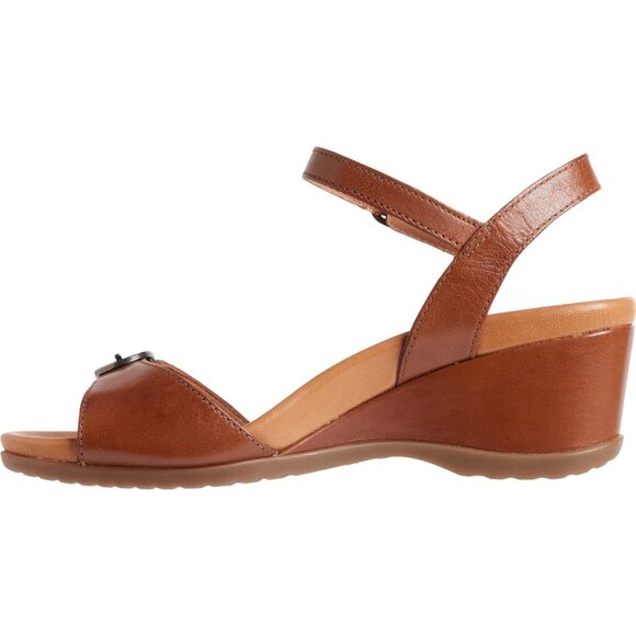 NEW Dansko Arielle Wedge Sandals - Leather For Women in tan 253 - Picture 6 of 7